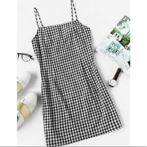 Gingham print dress